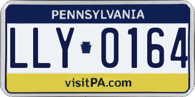 PA license plate LLY0164