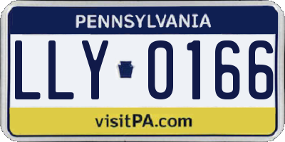 PA license plate LLY0166