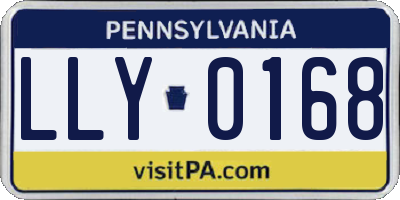 PA license plate LLY0168