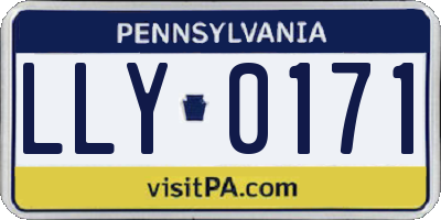 PA license plate LLY0171