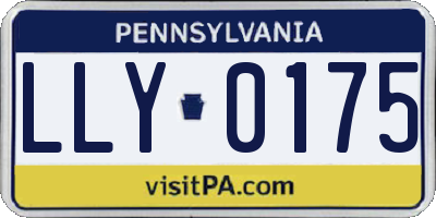 PA license plate LLY0175