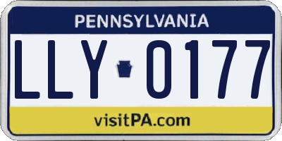 PA license plate LLY0177