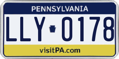 PA license plate LLY0178