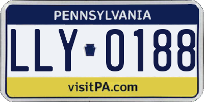 PA license plate LLY0188