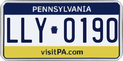 PA license plate LLY0190