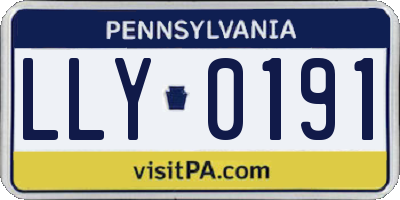 PA license plate LLY0191