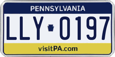 PA license plate LLY0197