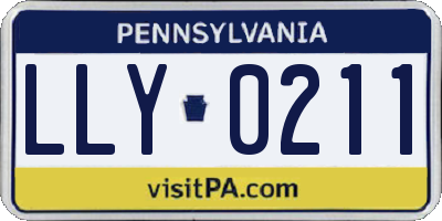 PA license plate LLY0211