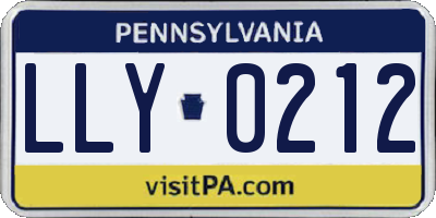 PA license plate LLY0212