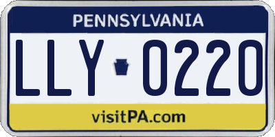 PA license plate LLY0220