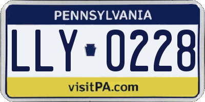 PA license plate LLY0228