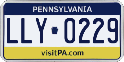 PA license plate LLY0229