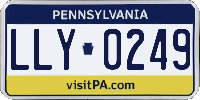 PA license plate LLY0249