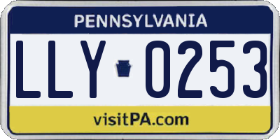 PA license plate LLY0253