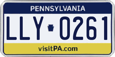 PA license plate LLY0261