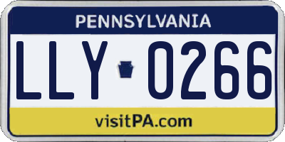 PA license plate LLY0266