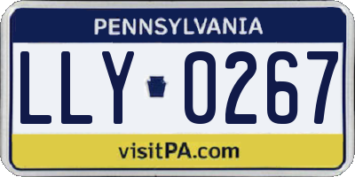 PA license plate LLY0267