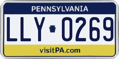 PA license plate LLY0269
