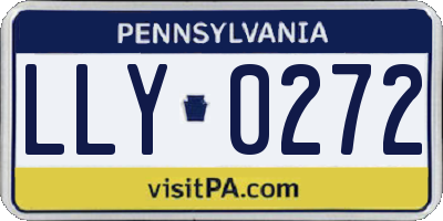 PA license plate LLY0272