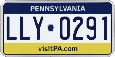 PA license plate LLY0291