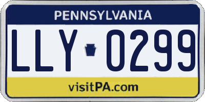 PA license plate LLY0299