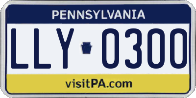 PA license plate LLY0300
