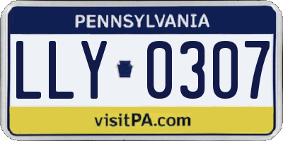 PA license plate LLY0307