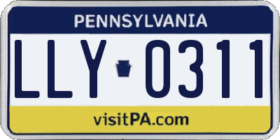 PA license plate LLY0311
