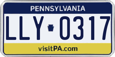 PA license plate LLY0317