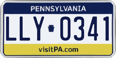 PA license plate LLY0341