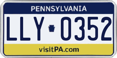 PA license plate LLY0352