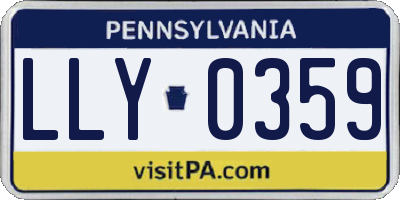 PA license plate LLY0359