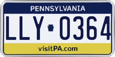 PA license plate LLY0364