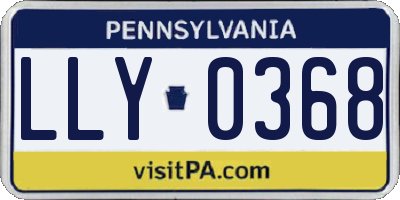 PA license plate LLY0368