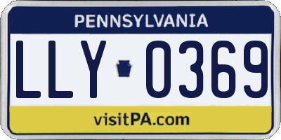 PA license plate LLY0369