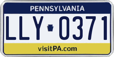 PA license plate LLY0371