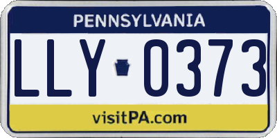 PA license plate LLY0373