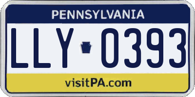 PA license plate LLY0393