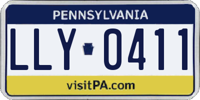 PA license plate LLY0411