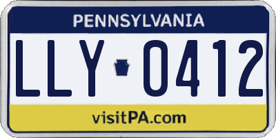 PA license plate LLY0412