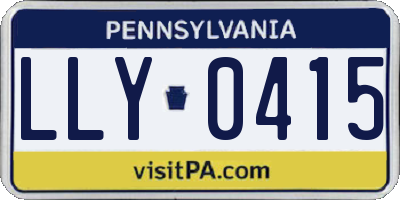 PA license plate LLY0415