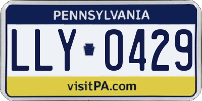 PA license plate LLY0429