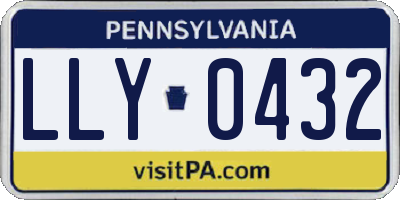 PA license plate LLY0432