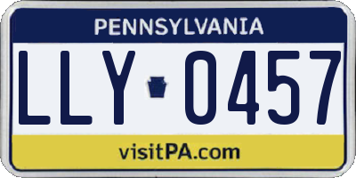 PA license plate LLY0457