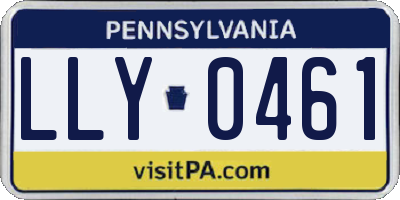 PA license plate LLY0461