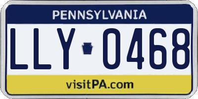 PA license plate LLY0468