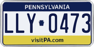 PA license plate LLY0473