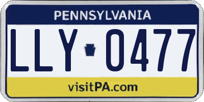 PA license plate LLY0477