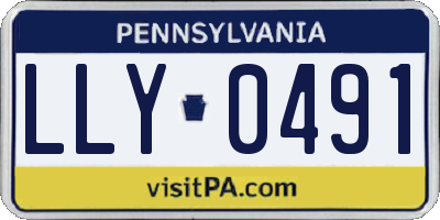 PA license plate LLY0491