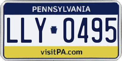 PA license plate LLY0495